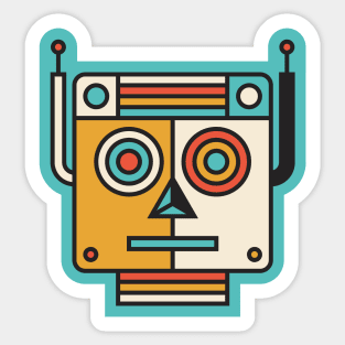 Retro robot P2 Sticker